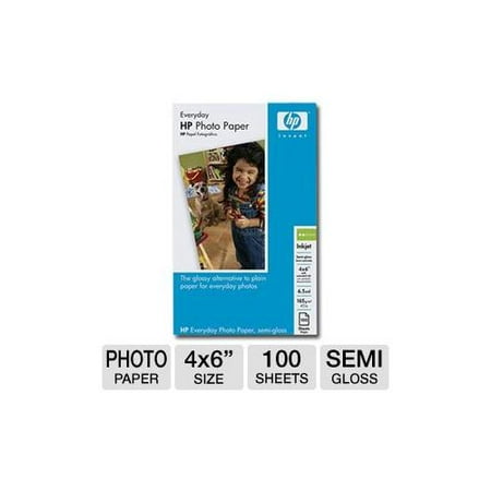 HP Everyday 4x6 Semi Gloss 100-Sheets Photo Paper