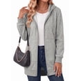 thumbnail image 2 of MOSHU Women Zip Up Hoodies Long Sleeve Cotton Fleece Sweatshirts for Women Casual Hooded Jackets Fall Tops with Pockets, 2 of 10