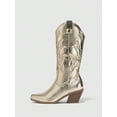 thumbnail image 3 of Women's Fashionable Over The Knee Western Boots With Chunky Heel And Embroidery Detail, Autumn & Winter, 3 of 4