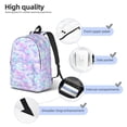 thumbnail image 4 of Naloa Rainbow Scales Canvas Backpack for Men Women Rucksack Casual Travel Daypack College Tote Satchel Bookbag for Teens-Small, 4 of 7
