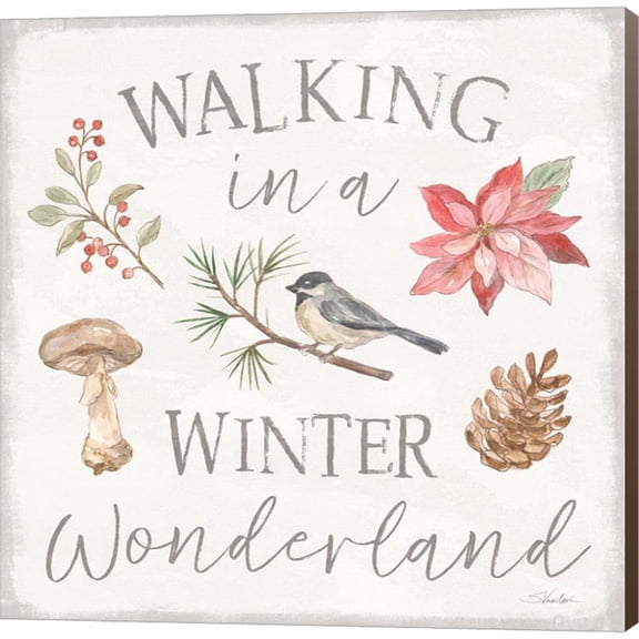 Great Art Now Woodland Christmas VII by Silvia Vassileva, Canvas Wall Art, 12W x 12H