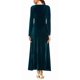 thumbnail image 5 of Vestido Urban CoCo de manga larga de terciopelo fruncido, elástico, azul Lyons, 5 of 6