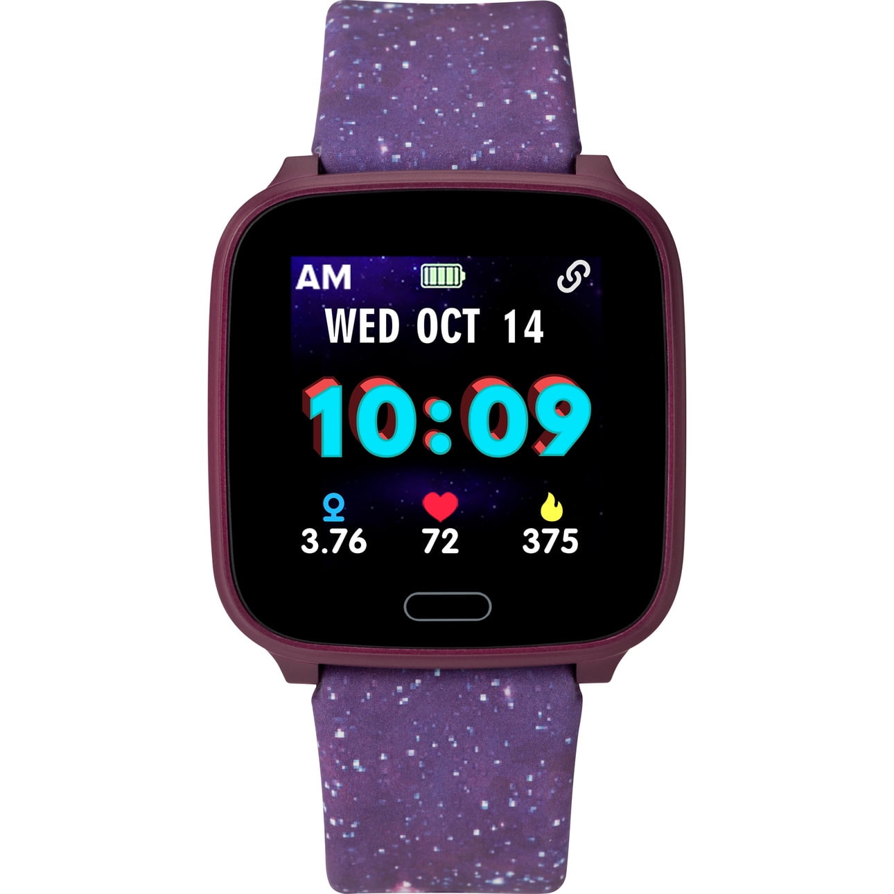 iConnect by Timex Kids Active Purple 37mm Smartwatch, Heart Rate, Notifications & Activity Tracking, Resin Strap
