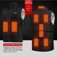 thumbnail image 3 of Chaleco calefactor eléctrico unisex Chaleco calefactable inteligente plegable para senderismo Esquí Ciclismo, 3 of 9