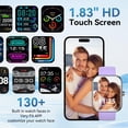 thumbnail image 4 of Reloj inteligente Mikego 1.83 HD, rastreador de actividad física Alexa IP68, color morado, 4 of 7