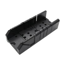 Vsenkes Mitre Saw Box Guide Slot Angle Cutting Box for DIY Trimming Branches Cutting 12inch Black