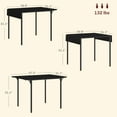 thumbnail image 5 of 47.2" Industrial Drop Leaf Dining Table for 2-4 People - Space Saving Folding Kitchen Table with Metal Frame, Black, 5 of 8