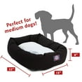 thumbnail image 3 of Majestic Pet Sherpa Poly/Cotton Bagel Pet Bed for Dogs, Calming Dog Bed Washable, Medium, Black, 3 of 5