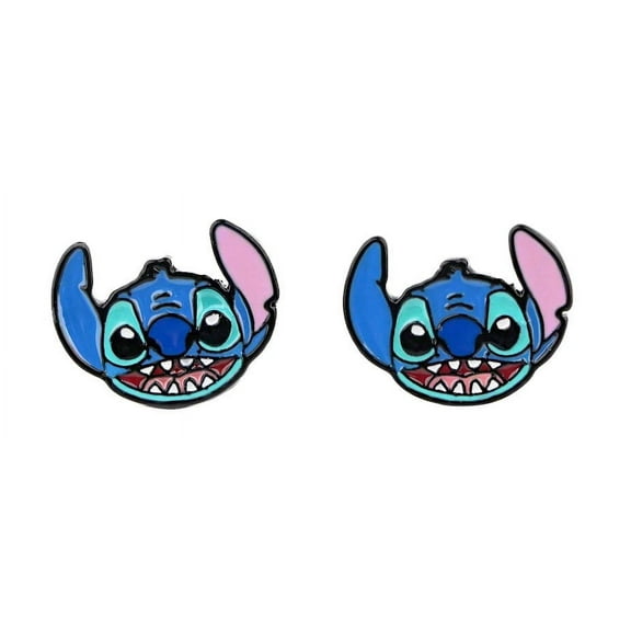 Stitch Character Face Metal Stud Earrings