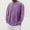 Purple, variant on Retro Sweatshirt Men Long Sleeve Shirts Top Crewneck Breathable Workout Athletic Shirt Loose Fit Casual Pullover Vintage Denim Washed Sweatshirts