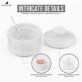 thumbnail image 2 of Radicaln Handmade White Marble Salt Keeper with Lid & Spoon– 3" Natural Stone Spice Jar for Sea Salt, Sugar, Herbs –Elegant Kitchen Countertop Storage, 2 of 6