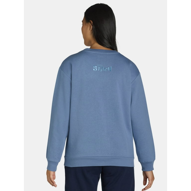 Disney Women s Stitch Embroidered Graphic Sweatshirt Sizes XXS XXL Walmart
