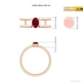 thumbnail image 4 of ANGARA Natural Oval Ruby Solitaire Parallel Split Shank Ring in 14K Rose Gold for Women (Size-6x4mm) | July Birthstone, Birthday, Anniversary, Jewelry Gift for Women | Natural Ruby Ring, 4 of 9