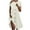 Khaki, variant on Eyelet Midi Dress for Women Casual Button Short Sleeve Swing A Line Dresses Hollow Out Beach Swimsuit Coverup