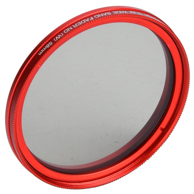Herwey Camera Filter Red ND2-400 58mm Filter Aluminum Alloy Optical Adjustable Variable