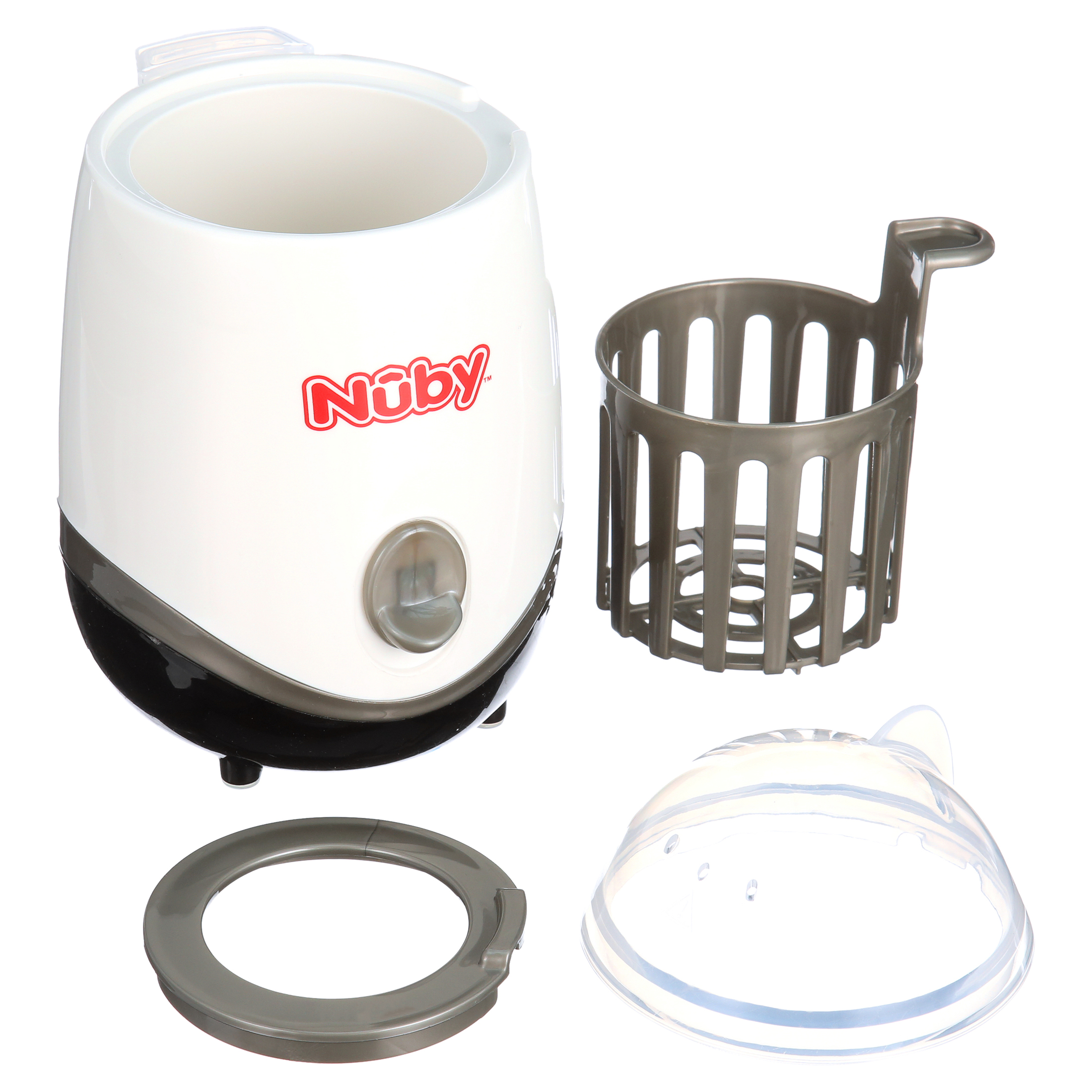 Sterilizzatore A Vapore Nuby NTVP31 One Touch - Con 5 Biberon In Silicone 210ml Inclusi - Bianco