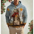 thumbnail image 5 of Sudadera con capucha navideña para hombre, sudadera con estampado 3D de Papá Noel, sudadera con capucha de gato navideño de otoño para hombre, ropa informal de festival para hombre, 5 of 5