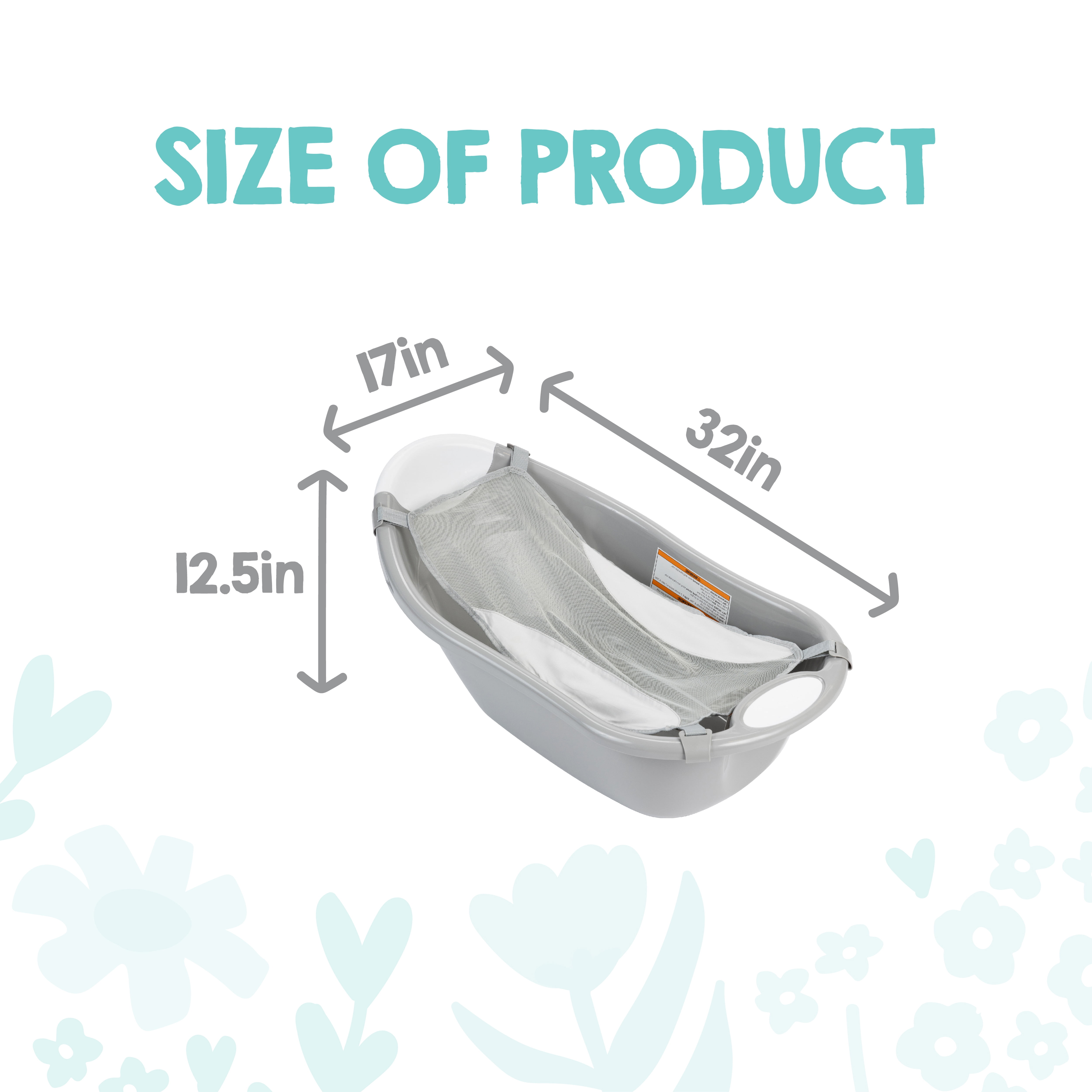 Regalo Baby Basics Grow with Me Infant Bath Tub, Grey, Unisex, Plastic