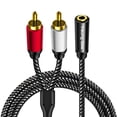 thumbnail image 2 of Cable adaptador de audio Yeung Qee de 3,5 mm hembra a 2RCA macho, 2 of 6