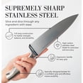 thumbnail image 5 of Styled Settings Stainless Steel Knife Set with Built In Sharpener - 14 Piece Ultra Sharp, High Carbon Stainless Steel Kitchen Knife Set Includes White Knife Block with Sharpener Built In, 5 of 9