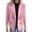 Pink, variant on Women's Double Breasted Wool Pea Coat Notched Lapel Ribbed Knit Long Sleeve Sweater Short Blazer Jacket
