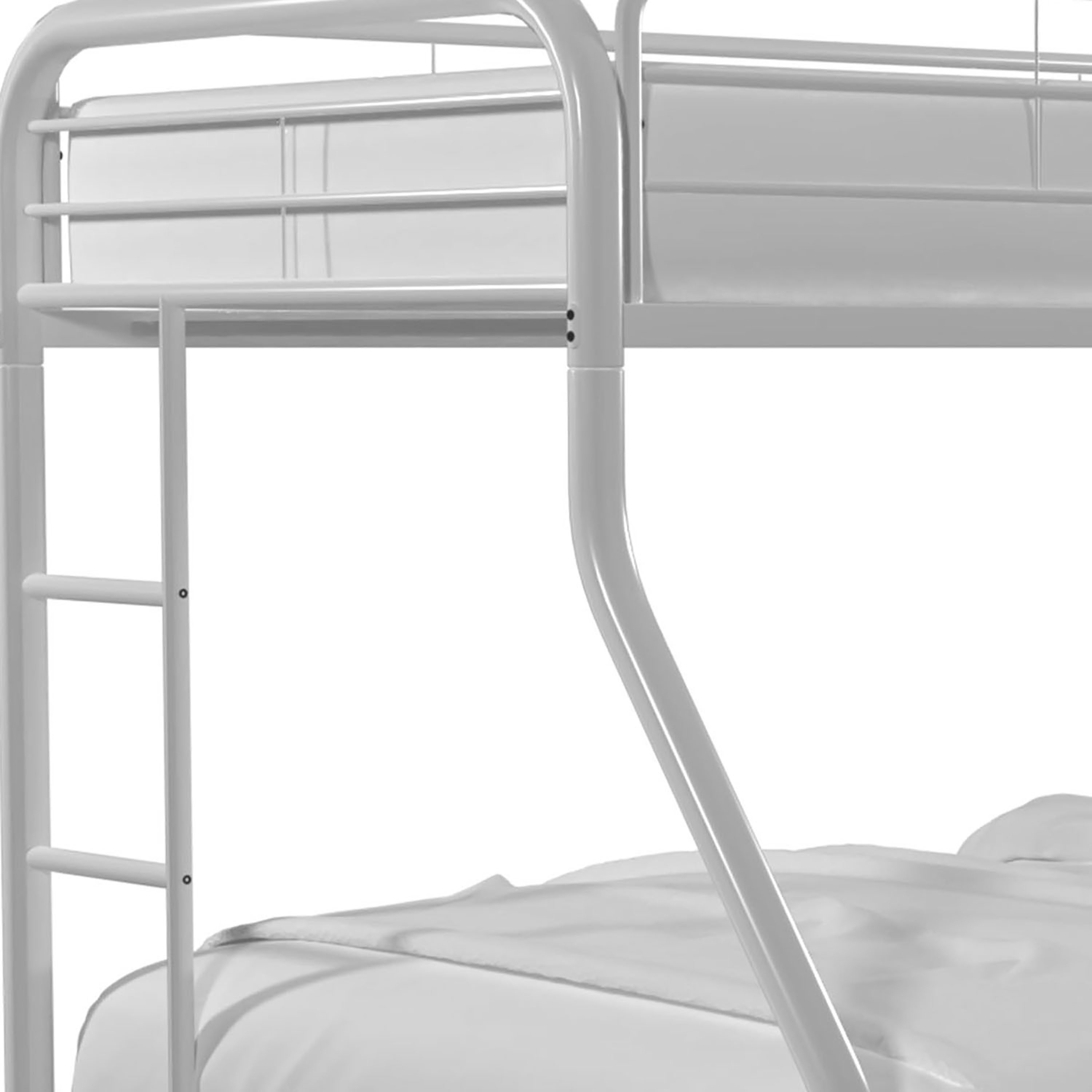 Furniture of America Ollie Metal Contemporary Bunk Bed, Twin/Full, Silver