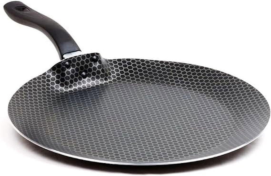 Grupo North Pan with Non-Stick Coating, Thermoflon technology, ideal for Crepes, Omelets, Tortillas, with heat diffusers rings, 5 layers of Non-Stick, PFOA Free, Crepera, Comal
