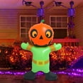 thumbnail image 4 of Dserhfy Halloween Inflatable Pumpkin Decoration Spooky Giant Blow Up Figure with Pumpkin Head for Lawn Yard Party Garden Outdoor Decoration, 4 of 8