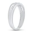 thumbnail image 4 of FB Jewels 14kt White Gold Mens Round Diamond Wedding Band Ring 1/8 Cttw Size 8.5, 4 of 4