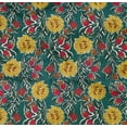 thumbnail image 4 of oneOone Organic Cotton Poplin Twill Fabric Leaves & Floral Block Print Fabric By The Yard 42 Inch Wide, 4 of 4