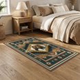 thumbnail image 2 of ODIKA 5'x7' Washable Area Rug Cowboy Southwestern Stripe Border Mens Decorations Reindeer Cabin Flowing for Small Living Room, Bedroom, Easy Care, Non-Shedding, Pet Friendly, 2 of 7