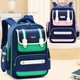 thumbnail image 1 of 1pc Simple Contrast Color Schoolbag, Waterproof Lightweight Backapck, New Spine Protection Boys And Girls Backpack With Large Capacity, Primary School Students Backpack, 1 of 5