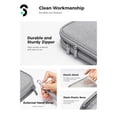 thumbnail image 3 of SOOMFON Electronic Organizer travel case,Waterproof Double Layers,Tech cord Storage for Cables, Chargers, iPad Mini 7.9 Inch - Grey, 3 of 8