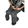 thumbnail image 3 of Women Baggy Jeans Casual Denim Y2K Teen Girls Pants Street Big Pockets Fall Spring Trousers, 3 of 8
