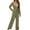 Army Green, variant on safuny Women's Jumpsuit Jumpsuit for Lady Wife Daughter Girlfriend Fashion Full Trousers V-Neck Long Sleeve Zip Belt Closure Jumpsuit Solid Color Comfy Lounge Casual Army Green L
