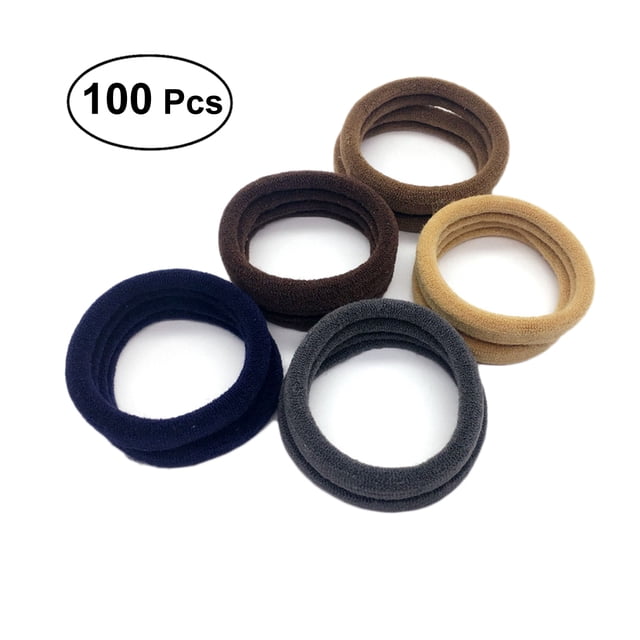 100pcs / set Bandas para el cabello Lazos elásticos para el cabello Banda Cuerda Pulsera de cola de caballo