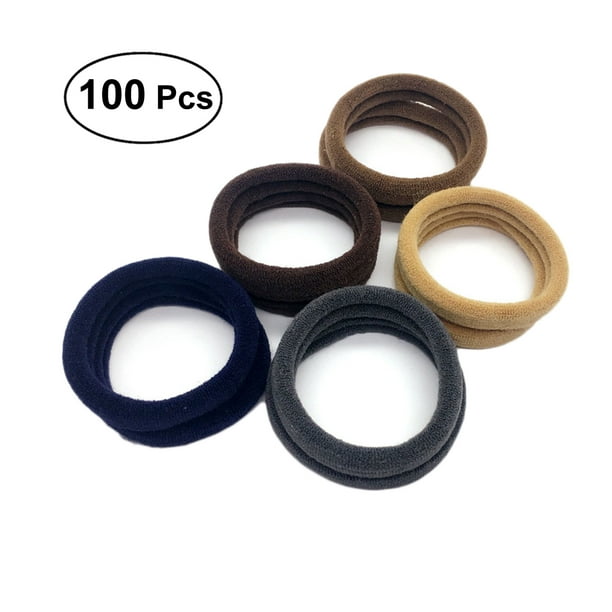 100pcs / set Bandas para el cabello Lazos elásticos para el cabello Banda Cuerda Pulsera de cola de caballo
