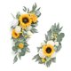 thumbnail image 2 of Simulación de boda Arco Flor Triángulo Floral Fondo de escenario de boda Flores decorativas (tamaño grande 50x30 cm, tamaño pequeño 35x25 cm) tela de seda + material plástico, A6 (Viene con tres alamb, 2 of 14