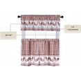 thumbnail image 5 of PowerSellerUSA Window Curtain Valance, Country Rooster Decor for Kitchen and Living Room, Premium Buffalo Plaid Curtains, Perfect Valances for Windows, 58" W x 14" L, Burgundy, 5 of 7