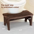 thumbnail image 2 of 7" Height Wooden Toilet Squat Stool for Adults, Portable Bathroom Potty Stool, Ergonomic Wood Step Stool for Restroom, Heavy Duty Construction, 2 of 6