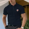 thumbnail image 4 of Floral And Flag Pattern Men's Polo Shirt 14 Colors, 4 of 16