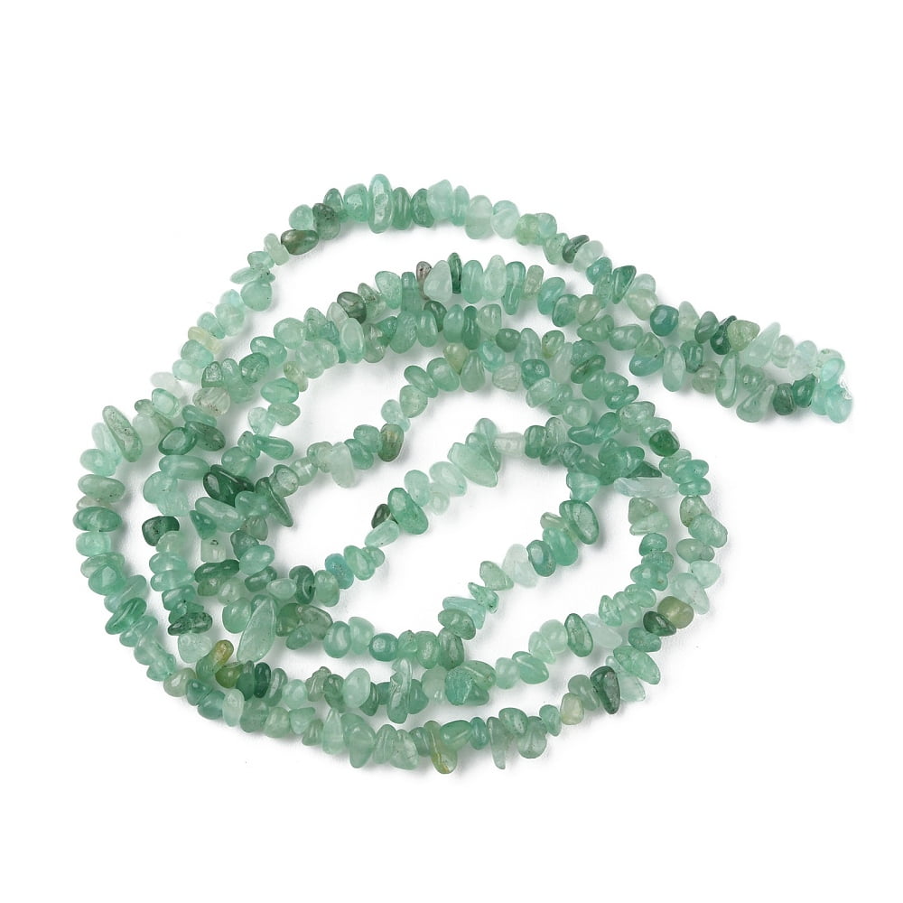 Natural Green Aventurine Beads Strands Chip 1.5~4.5x3~13x2.5~8mm Hole: 0.6mm 30.94~31.97 inch(78.6~81.2cm)