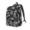 thumbnail image 1 of Disketp Hand Drawn Snake Mochila de Lona Estampada, Mochila Escolar de Viaje Ligera para Estudiantes y Portátil-Small, 1 of 5