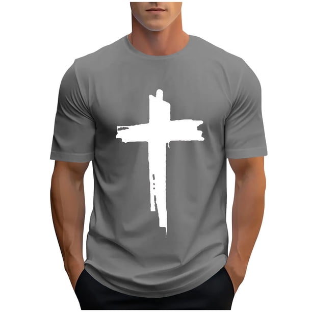 Camisetas de Manga Larga para Hombres Nueva Moda Casual Impresión Deportiva Camiseta, Top de Cuello Redondo de Poliéster de Algodón para el Uso Diario