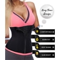 thumbnail image 2 of 3 clip y 1 cremallera 6 acero deshuesado entrenamiento corsé deporte entrenamiento cuerpo moldeador barriga control negro-m Aespa Afortunado Sencillez, 2 of 2