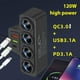 thumbnail image 3 of Scienceny Adaptador de carga USB para coche, 120W, 12V, 24V, cómodo Paneles de instrumentos para automóviles, 3 of 6