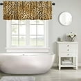 thumbnail image 5 of Leopard Print Valance Curtain Skin Pattern Wild Animal Powerful Panther Big Cat, Rod Pocket Valance Window Treatments 1 Panel Short Curtains for Kitchen Farmhouse Living Room 54 x 18 in, 5 of 6
