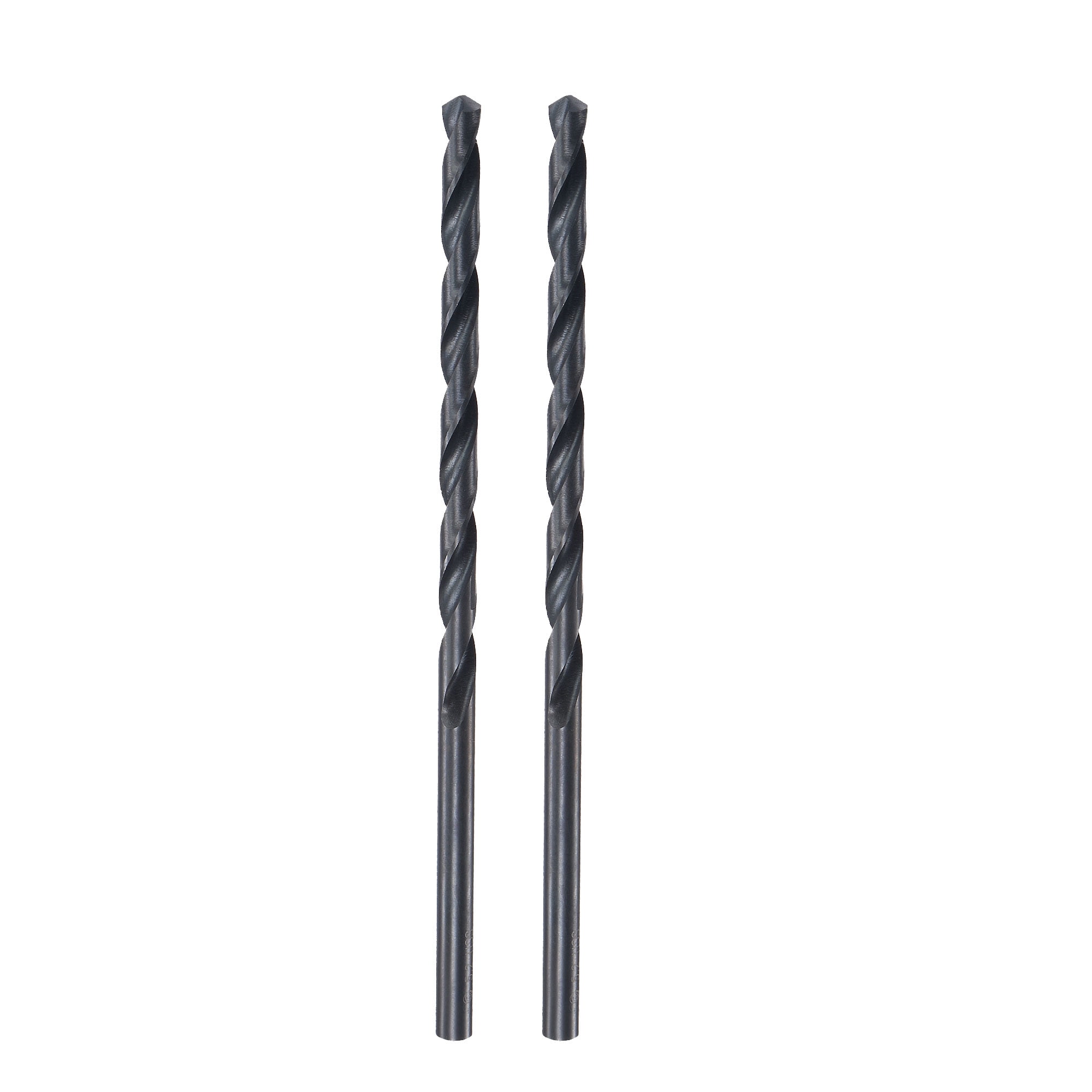uxcell 5.2mm Dia HSS 2-Flute Straight Shank Twist Drill Bit Black Drilling Tool