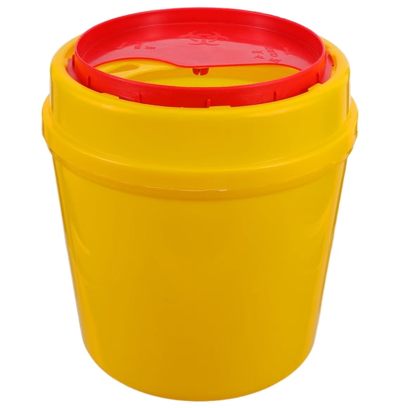 EXHUMKY Bote De Basura Amarillo Con Para Hogar Plástico Duradero Y Seguro