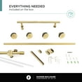 thumbnail image 5 of Fine Fixtures Frameless Shower Enclosure Sliding Shower Glass Door - Tempered Glass 60" W x 34.25 D x 74.25 H Satin Brass Finish, 5 of 12